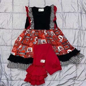 Sassy Ruffles- The University of Alabama boutique set. Girls Sz 5-6T.